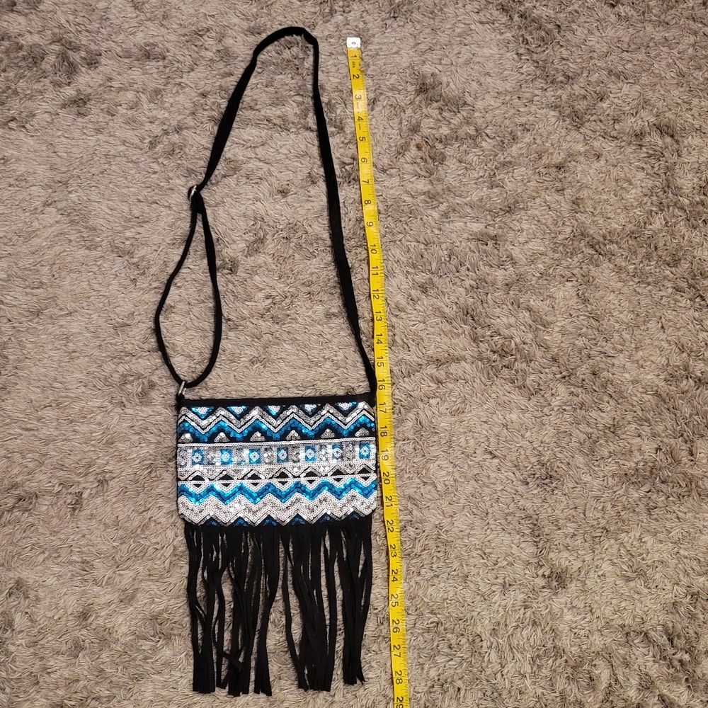 Justice Sequin Purse with Fringe - Picture 3 of 6